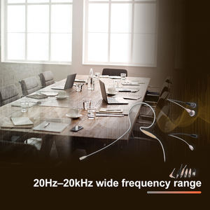 Microphone cravate filaire avec écouteurs et accessoires, réponse en fréquence 20 Hz-20 kHz, modèle NHS660 - Product Image 3