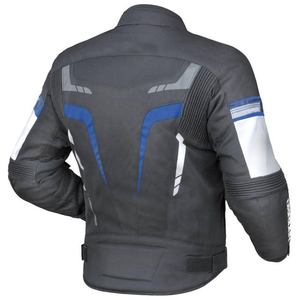 Veste de course moto unisexe en cuir véritable, logo personnalisé, équipement de course d'hiver imprimé en Cordura de haute qualité, fabriqué au Pakistan - Product Image 2