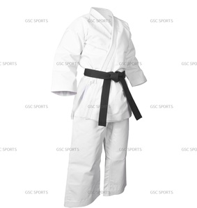 Traje de entrenamiento de Karate ligero blanco unisex, ajuste cómodo, ropa de artes marciales MMA con refuerzo adicional, logotipo personalizado - Product Image 4