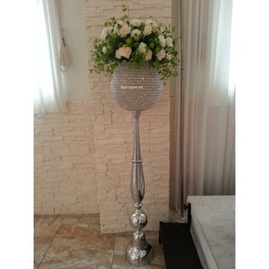 Centres de table de mariage en cristal perlé fini or Gobelet Bougeoir Fournitures de décoration d'événement de mariage - Product Image 6