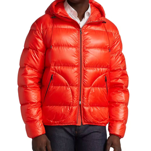 Veste matelassée pour homme, style streetwear, design OEM, hiver 2025, col montant, respirante, fermeture éclair, poche plaquée sur le devant - Product Image 2