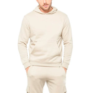 Survêtements à manches longues pour hommes, 100% coton, séchage rapide et teinture unie pour hommes - Product Image 5