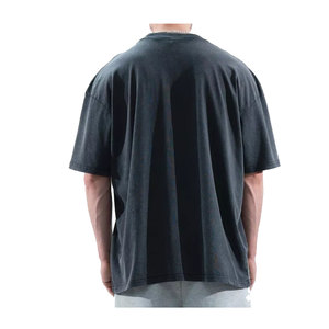 T-shirt rayé oversize pour homme en gros, streetwear décontracté, mode confortable, 100% coton, grande taille, stock d'été - Product Image 5