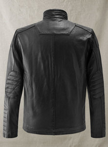 Chaqueta de cuero para hombre, estilo motorista Premium, ropa de calle de piel de vaca con capucha, moda informal OEM, proveedor mayorista a granel - Product Image 3