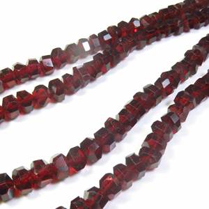 Cuentas de Granate Rojo Natural de Mozambique de Alta Calidad, Facetadas y en Forma de Cubo, de 6-8 mm, para Collares de 8.5 Pulgadas, Gemas Valley - Product Image 6