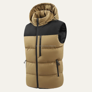 Player Styles Mens Sleeveless Puffer Vest Reversible Windproof Breathable Winter Outerwear OEM Wholesale Custom - Product Image 1