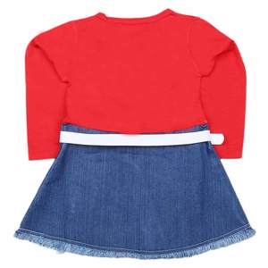 Robe à manches longues pour filles - Rouge - Product Image 4