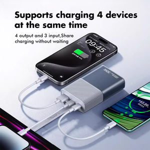 10000mAh Cable incorporado Banco de energía Salida multipuerto Tipo-C USB PD30W QC30W Banco de energía de carga súper rápida para múltiples dispositivos - Product Image 3