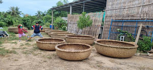 Auténtica cesta de pesca hecha a mano de bambú vietnamita Coracle Boat - Product Image 2