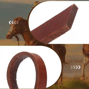 Arnés extra pesado Riendas divididas 5/8 "x 7 'Riendas de cuero flexibles de calidad premium Marrón ponderado Roto en sensación Acabado de aceite pesado - Product Image 4