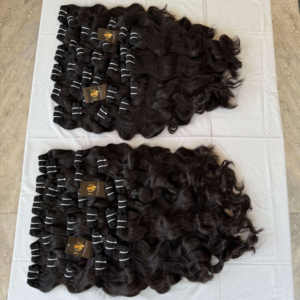 Paquets de cheveux bruts indiens vendeur non transformé en gros paquet de cheveux humains indiens blonds, cheveux vierges alignés sur les cuticules - Product Image 2