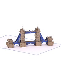 Kartu Pop Up 3D Toko Bunga Lucu Kartu Ucapan Origami Buatan Tangan dengan Cetakan Digital Segar Berwarna-warni untuk Acara Spesial