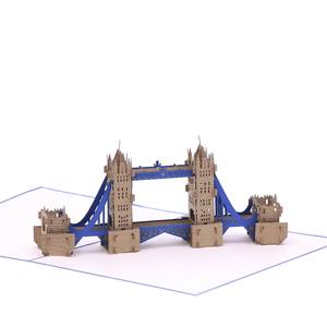 Carte pop-up 3D colorée Tour de Londres Carte de vœux Angleterre Carte pop-up 3D Carte pop-up 3D faite à la main Carte de vœux faite à la main - Product Image 1