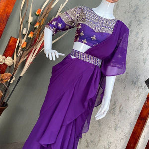 ชุดส่าหรีสำหรับงานแต่งงานงานปาร์ตี้ดีไซน์ล่าสุด - Product Image 1