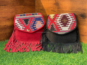 Nouveau Offre Spéciale Jacquard fait à la main en daim frange cuir sac à bandoulière multi-usage nouveau Design Vintage sac à bandoulière pas cher taux produit en vrac - Product Image 3