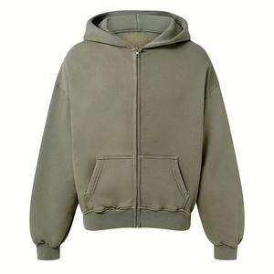 Alta Calidad Algodón poliéster peso pesado en blanco de gran tamaño Unisex personalizado de talla grande hombres Fleece Basics Hoodie - Product Image 4