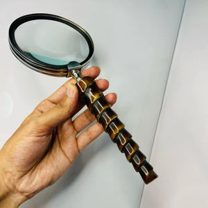 Loupe de créateur en résine antique faite à la main avec un design torsadé unique Artisanat en métal Loupe en résine faite à la main - Product Image 1