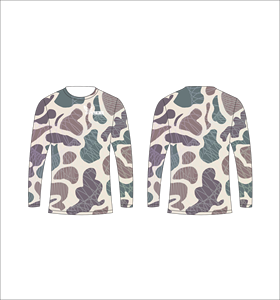 Custom Abstract Earth Camo <b>Long</b> <b>Sleeve</b> T Shirt Moisture Wicking Performance Athletic <b>Training</b> Sports Shirt Durable Fitness <b>Top</b> - Product Image 1