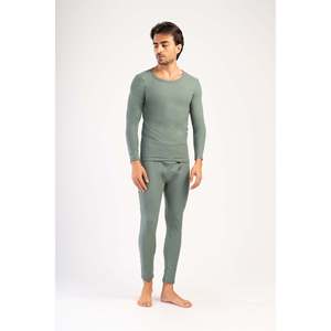 ERKEK COMFORT KAYIK YAKA UZUN KOL ICLIK TAKIM - ฮากิ - ฮากิ - Product Image 1