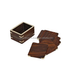 Sous-verres en bois de meilleure qualité de bonne conception Décoration de la maison pour la cuisine et les sous-verres en bois de manguier de table - Product Image 6