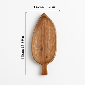 Plateau de service rectangulaire en bois de qualité supérieure, écologique, durable, multifonctionnel, moderne, taille personnalisée pour la maison et la cuisine - Product Image 5