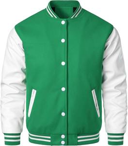 Veste bouffante en laine Varsity pour hommes de haute qualité Style Letterman avec broderie et manches en cuir multicolore 2026 - Product Image 4