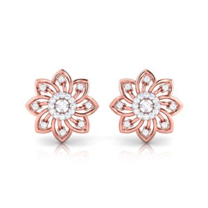 <b>Handmade</b> 18K Gold Diamond Stud <b>Earrings</b> for Women Wedding Jewelry Featuring Natural Diamonds for Parties Gifts Anniversaries - Product Image 1