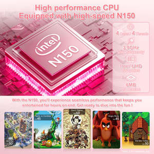 Ordinateur portable rose de 15,6 pouces, 1366x768, AMD Ryzen 9, 12 Go de RAM, 128 Go de SSD, 144 Hz, carte graphique Intel UHD US, PC portable - Product Image 5