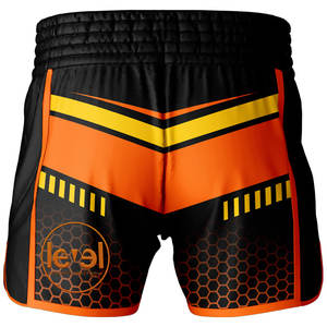 Pantalones cortos de Muay Thai con cordón elástico y logotipo personalizado para Kickboxing Sanshou Boxing BJJ Training-Ligero de secado rápido transpirable - Product Image 2