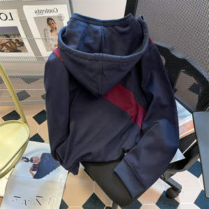 Sweats à capuche en molleton à demi-fermeture éclair personnalisés de haute qualité pour hiver polyester/coton pour hommes - Product Image 5