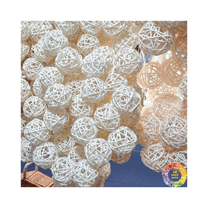 Décoration de balle en rotin naturel, ballons de football Sepaktakraw, balles Sola, ornements d'arbre de Noël, produits d'artisanat vietnamiens - Product Image 5