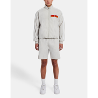 Conjunto Deportivo Ligero para Hombre, 100% Algodón, Estampado Sólido, Cortavientos, Tallas Grandes, Chaqueta Cortavientos con Logotipo Personalizado, Pantalones Cortos, 2 Piezas