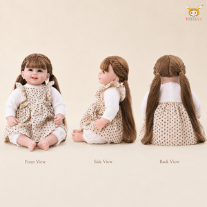 Bambola Reborn Realistica TUSALMO Personalizzabile da 22 Pollici, Bianca, per Bambine, con Capelli Lisci Lunghi, Vestiti Personalizzabili, Confezione OEM ODM - Product Image 2