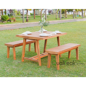 Banco de Jardín de Madera de Teca de Alta Calidad para Exteriores, Desmontable, Resistente al Agua, Ecológico, de Estilo Moderno, Muebles para Parque - Product Image 3