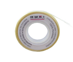 ริบบิ้นของขวัญสีเบจยาว1.0ซม. * 25 - Product Image 2