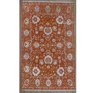 Современный экологически чистый Противоскользящий домашний ковер ручной работы из тибетского ковра Жаккардовые плоские сплошные цветные петли ворс Шерсть Шелк средней длины - Product Image 1