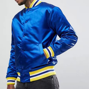 2025 Top Collection Offre Spéciale pas cher prix Logo personnalisé équipe Letterman veste hiver OEM université Bomber hommes Satin veste pour hommes - Product Image 5