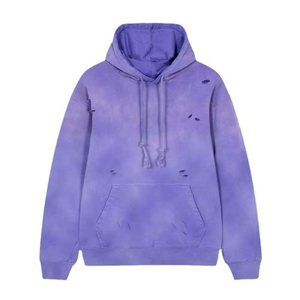 Sudadera con Capucha para Hombre, Corte Regular, Color Sólido, Felpa de Algodón Lavado, Ligera, Estilo Urbano Informal, con Bolsillos, para Invierno - Product Image 1