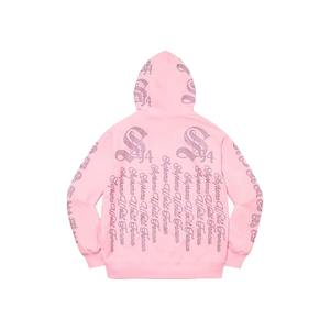 เสื้อฮู้ดดี้ผู้ชายผ้าเฟรนช์เทอร์รี่หนานุ่ม สไตล์สตรีทแวร์ ปักลายแบบดิสเทรส ประดับคริสตัลวิบวับ ซิปเต็มตัว พร้อมโลโก้คริสตัล - Product Image 3