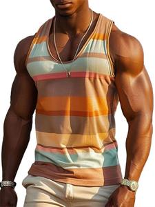 Man new Graphic Tank Tops For <b>Men</b> <b>Fashion</b> Casual Summer Sleeveless 3D Printed <b>Vest</b> Loose Crew Neck Quick Dry Sports Tees - Product Image 5