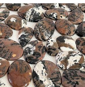 Natural corte ovalado ágata cabujón miel dendrita piedra preciosa suelta - Product Image 3