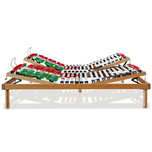 EVERGREENWEB Cadre de lit orthopédique traditionnel en bois massif, réglable manuellement en hauteur, avec régulateurs de hauteur à 4 points, pliable, fabriqué en Italie - Product Image 3