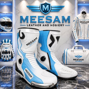 Chaussures de moto confortables en cuir, nouvelle collection 2027, très demandées, pour la course, avec doublure en mesh ventilée, en vente. - Product Image 1