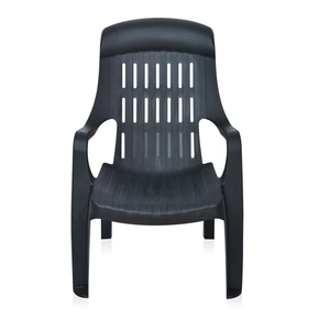 Paradise Chaise Moderne en Plastique Confortable Léger Weekender pour Salle à Manger Salon Cuisine École Chambre à Coucher-Fer Noir - Product Image 2