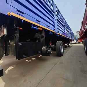 Camion à plateau à clôture haute de style nouveau 2025, 3 à 4 essieux, pour le transport de bétail, animaux, 60 tonnes, piquet de clôture, semi-remorque de fret - Product Image 2