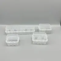 Boîte de rangement rectangulaire en plastique PP transparent épais portable en gros avec logo personnalisé pour flacons de poudre lyophilisée et peptides
