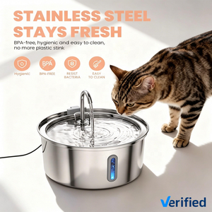 Bebedero Automático Personalizado <span class=keywords><strong>para</strong></span> Perros y Gatos, Dispensador <span class=keywords><strong>de</strong></span> Agua <span class=keywords><strong>para</strong></span> Mascotas <span class=keywords><strong>de</strong></span> Acero Inoxidable <span class=keywords><strong>de</strong></span> 3.2L, Bebedero Silencioso con Alimentación USB - Product Image 3