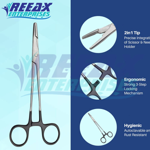 2024 Porte-aiguilles en acier inoxydable avec impression de logo personnalisé Instruments chirurgicaux de haute qualité les plus vendus de REEAX ENTERPRISES - Product Image 2