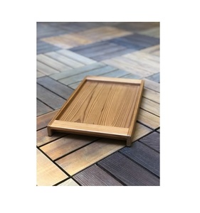 Bandeja de servicio de bambú hecha a mano ecológica, diseño moderno, personalizable, natural, ligera, duradera, perfecta para la decoración de uso diario - Product Image 1