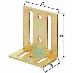 <b>Brackets</b> Adjustable <b>Angle</b> L.40 X 77mm B.65mm S.3mm <b>Steel</b> Raw-Pack of 25 - Product Image 1
